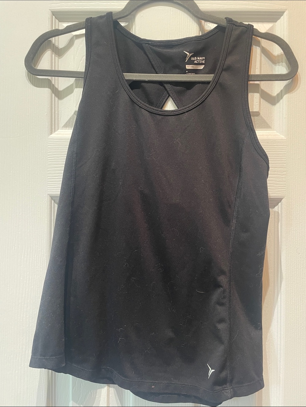 Old Navy Black Racerback Active Tank with Keyhole